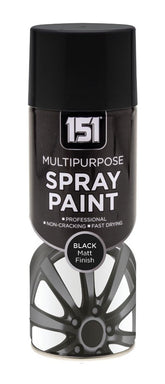 151 400ML MULTIPURPOSE SPRAY PAINT W/ MATT FINISH BLACK